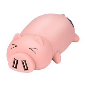 Glumes Portable Power Bank For Iphones Pretty Cute Pig Design With Dual Usb Ports