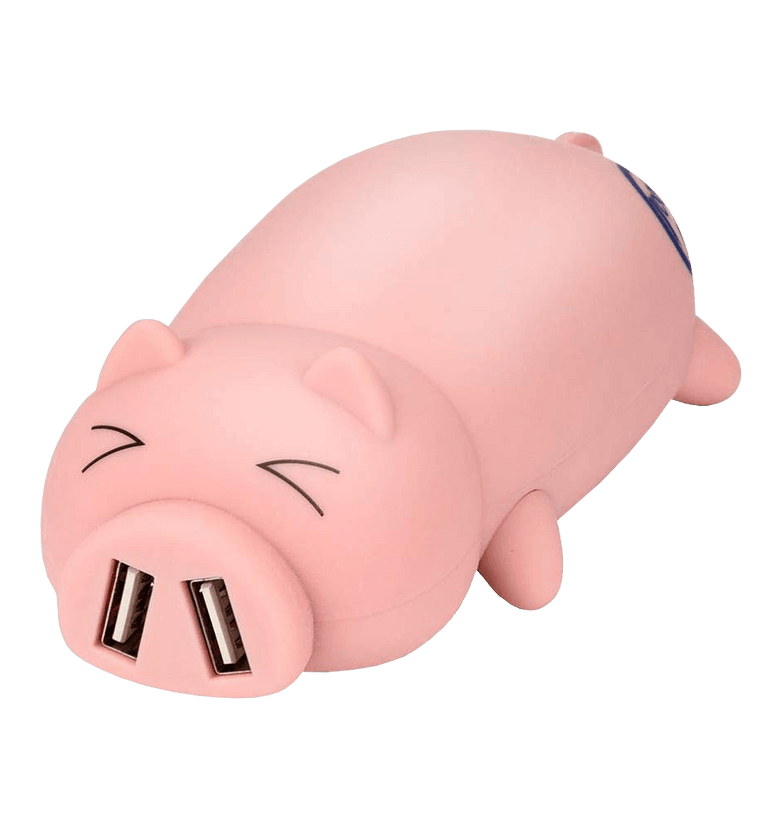 Glumes Portable Power Bank For Iphones Pretty Cute Pig Design With Dual Usb Ports